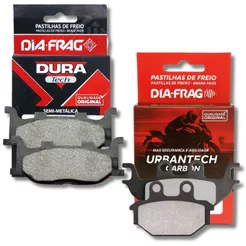 Kit Pastilhas de Freio P/ Dafra Nh 190 2020-2024 Diafrag