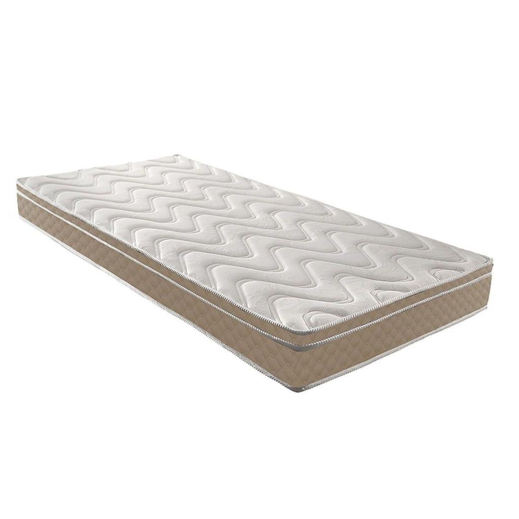 Colchão Solteiro Espuma D33 / EP Anatômico Confort Ultra Firme Euro Pillow Brown (78x188x17) - Paropas