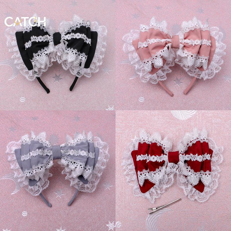 Capture Lolita Retor Acessórios Grande Laço Doce Argola De Cabelo Cosplay Cocar Para Meninas Presente Você