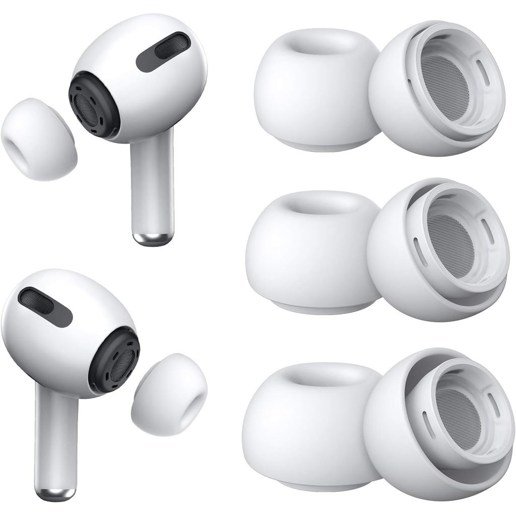 3 Pares de Pontas de Ouvido de Substituição para Airpods Pro e 2ª Geração com Or