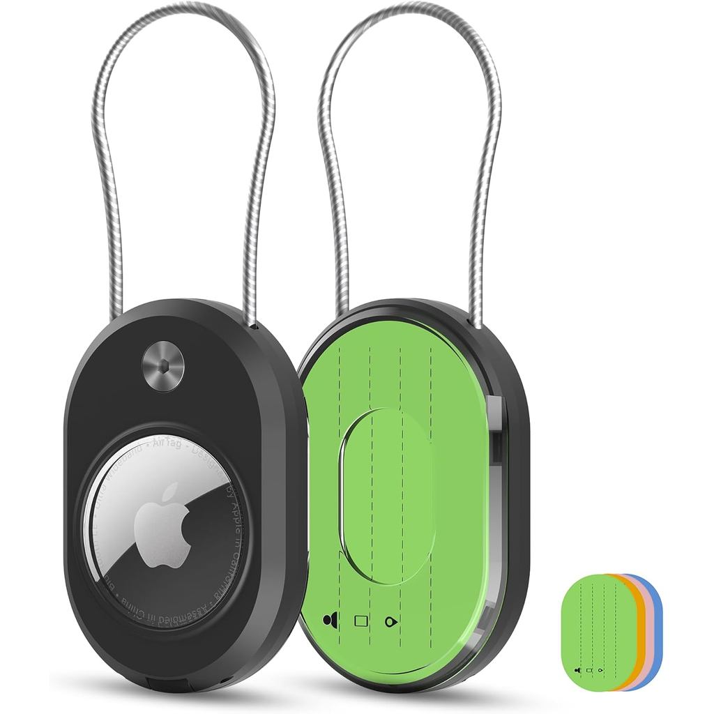 Suporte para Airtag (1ª e 2ª Geração) com Cabo, Etiquetas de Bagagem Airtag com 