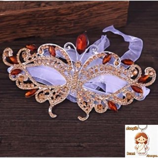 Máscara De Máscaras De Cristal Feminina Strass Fantasia Festa À Noite Para Baile Banquete Cosplay