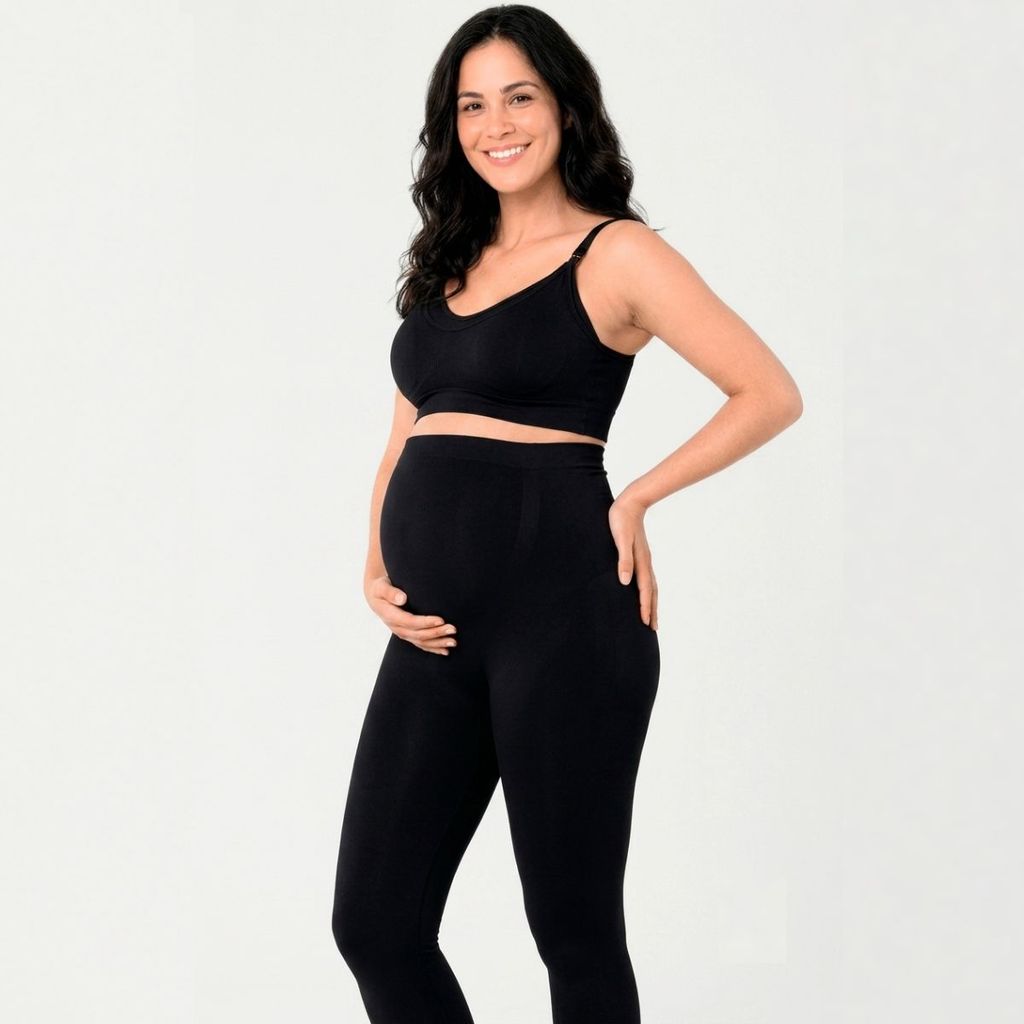 Calça Legging Gestante Maternidade Cós Alto Sem Costura Microfibra Trifil Confortável