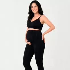 Calça Legging Gestante Maternidade Cós Alto Sem Costura Calça Leg Microfibra Trifil Confortável