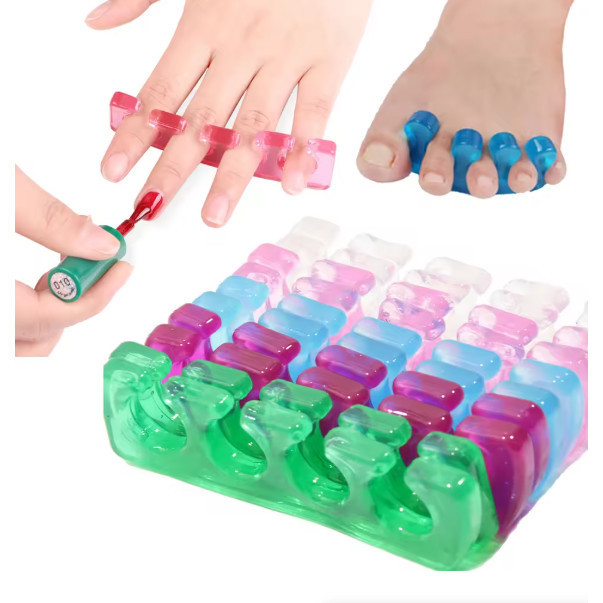 2 Pçs Silicone Macio Dedo Do Pé Separador Manicure Pedicure Flexível Unhas Espaçador Separação Alisadores Ferramentas