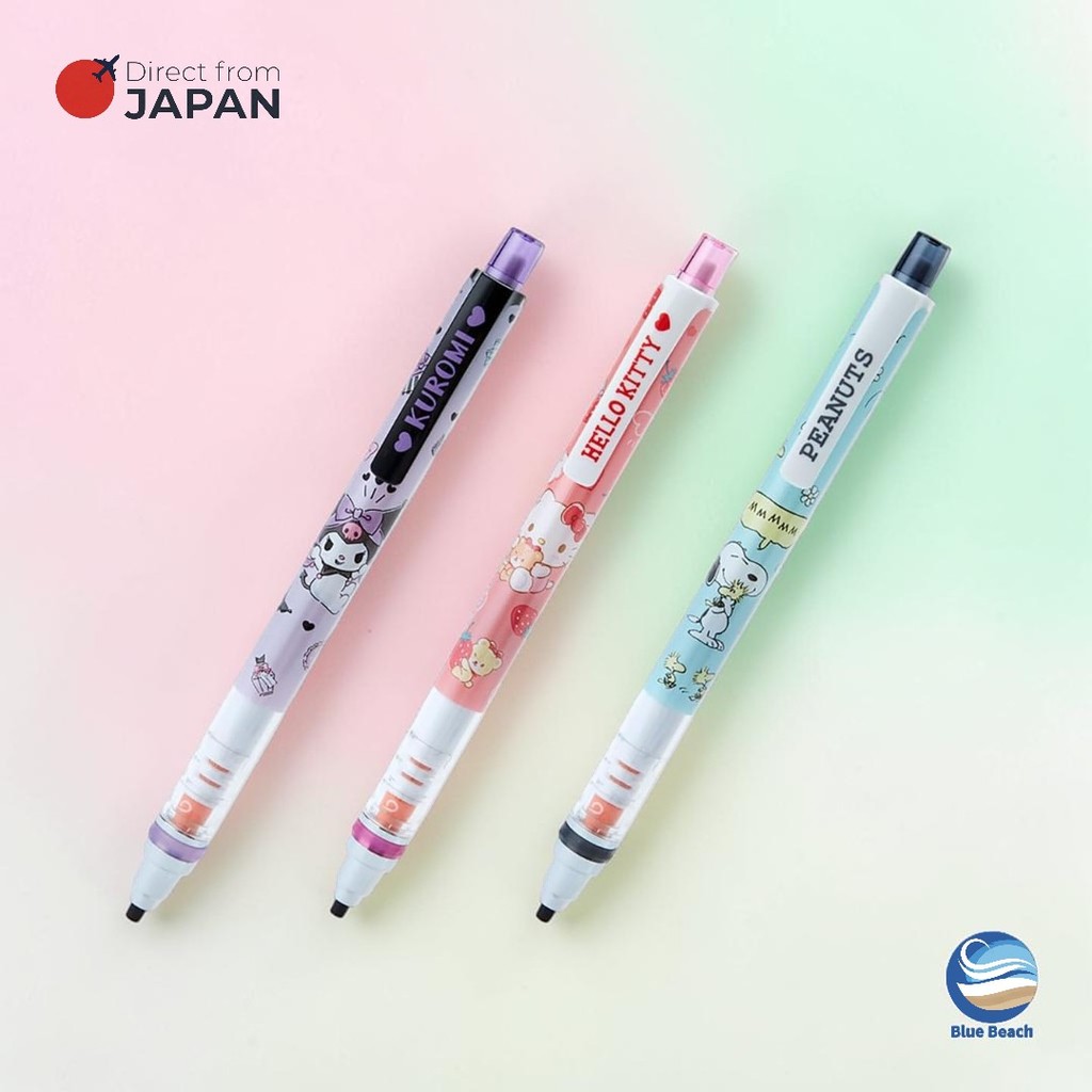 Uni Kuru Toga Lapiseira Sanrio/grafite rotativo automatico 0.5mm/9 Personagens/Papelaria