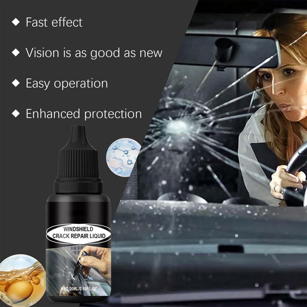 Kit De Reparo De Vidro Do Carro Fluido Pára-Brisa Rachaduras Profissional teasobr