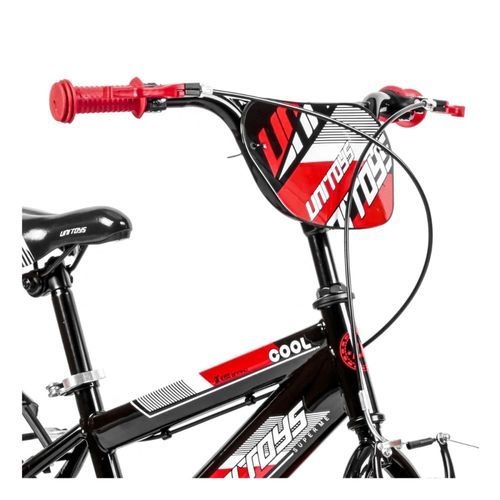 Bicicleta Infantil Aro Dezesseis Com Rodinhas Vermelha Estabilidade Equilibrio Diversao