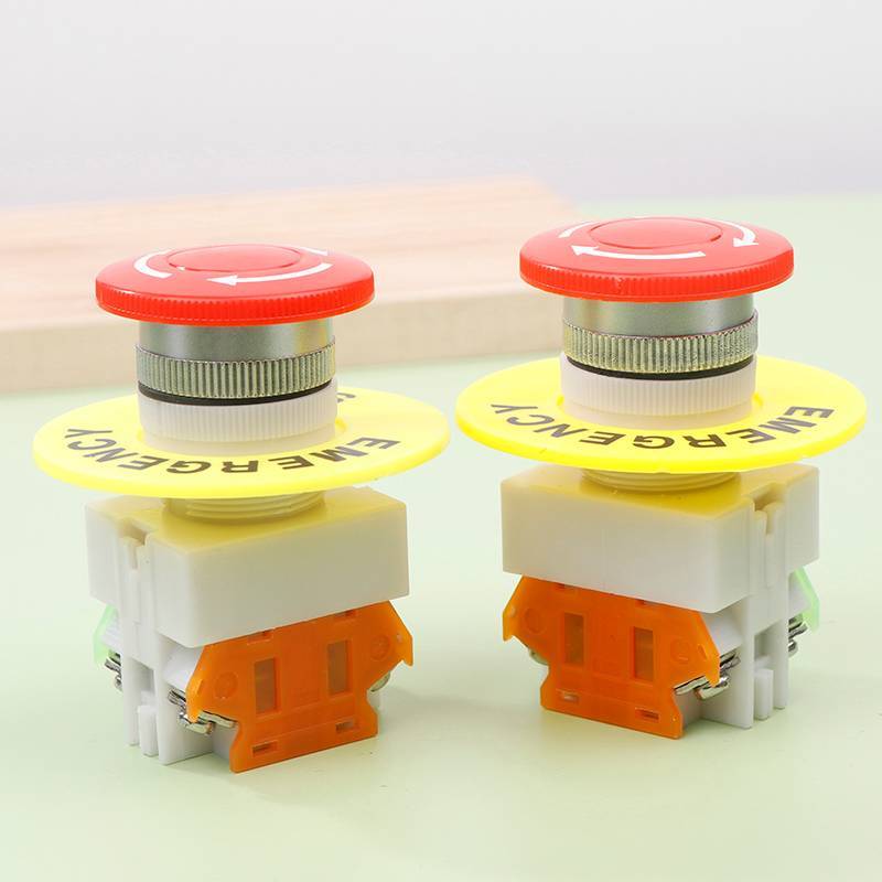 Abongbanghn 1Pc Tampa De Cogumelo 1NO 1NC DPST Interruptor De Botão De Parada De Emergência AC 660V 10A Equipamento De A