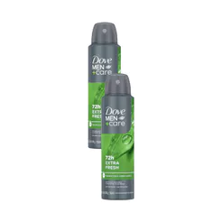 Kit 2 Desodorante Dove Men + Care Extra Fresh Aerosol Antitranspirante 72h com 150ml