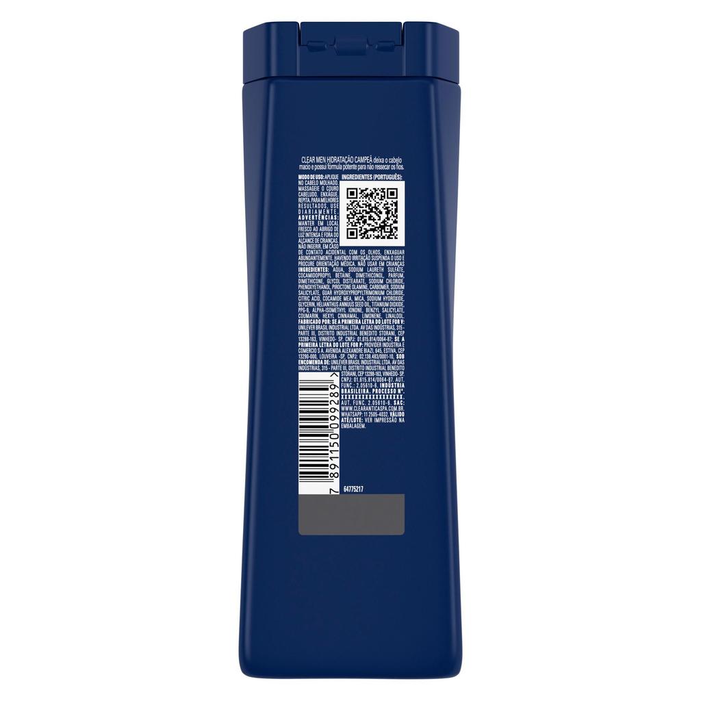 Shampoo Anticaspa Clear Men Hidratação Campeã by Vini Jr 200ml · foto 2