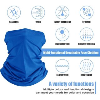 Geyoga 6 Peças Protetor de Pescoço de Verão com Proteção UV, Máscara Facial, Lenço, Protetor Solar, Bandana Respirável