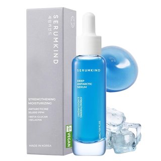 SERUMKIND Deep Antarctic Drop Serum, Suporte para Vitalidade e Elasticidade, Beta-Glucano, Antarticin, Cuidados Coreanos