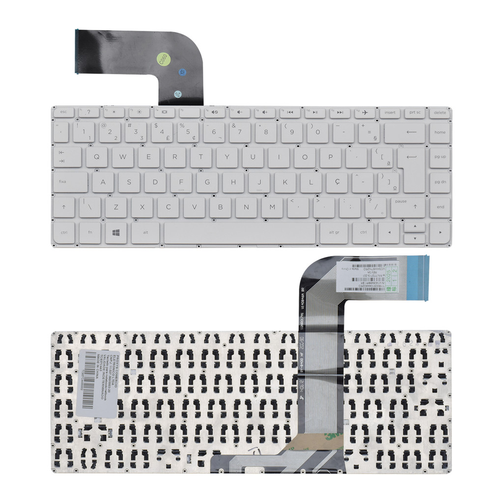 Teclado para Notebook Hp Pavilion 14-V062US Branco