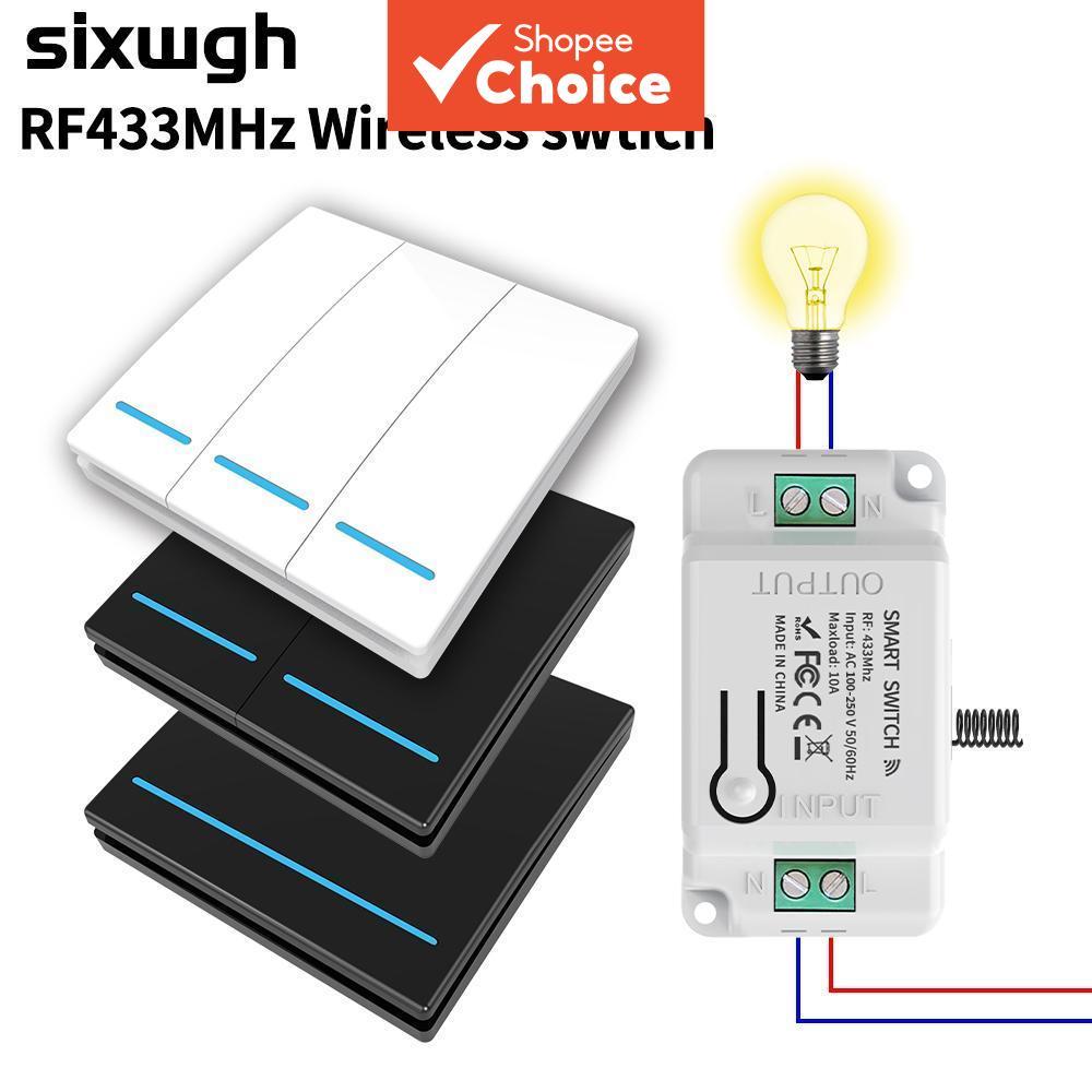 Interruptor WiFi Inteligente RF 433MHz Relé Módulo Sem Fio Chave de Parede para Eletrodomésticos Lâmpada de Sensor