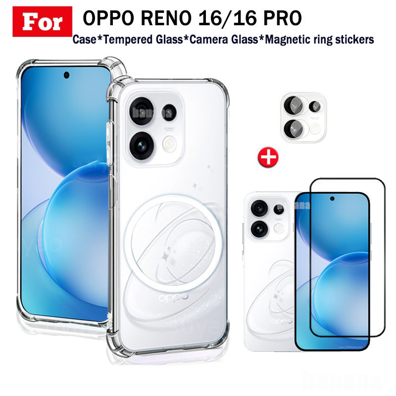 Capa De Telefone TPU Transparente À Prova De Choque Reno 16 Pro 16F , Compatível Com Carregamento Magnético Sem Fio , Vi