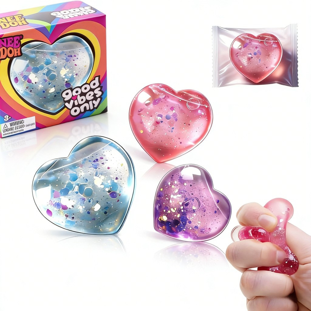 Brinquedos para Alívio do Estresse e Ansiedade, Corações Macios para Adultos, Brinquedos Sensoriais para Mesa