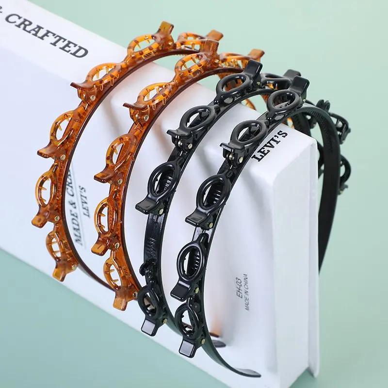 Kit 3 unidades Tiara / Arco / Arquinho de Cabelo com Piranhas / Presilha - Penteado Fashion