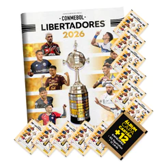 Libertadores 2026 Álbum Capa Mole+12 envelopes(60 Figurinhas/12 Cards) - Oficial Panini