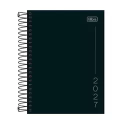 Agenda executiva espiral diária Pepper 164x117mm 2027 Tilibra