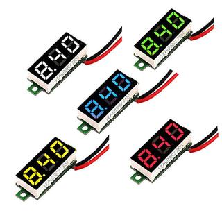Testador de Voltagem MCIGICM, Mini Voltímetro Digital DC de 2.5V-30V com Display LED de 0.28 polegadas (5 Peças) WX5E
