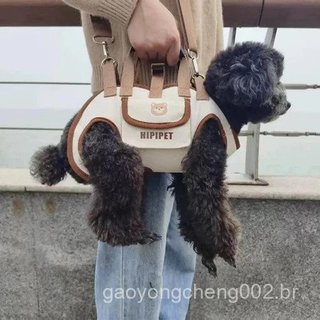 Bolsa Transportadora Pet Multifuncional RespiráVel PortáTil, AlçA Ombro Para Transportar Animais, Passeio Com Cachorro