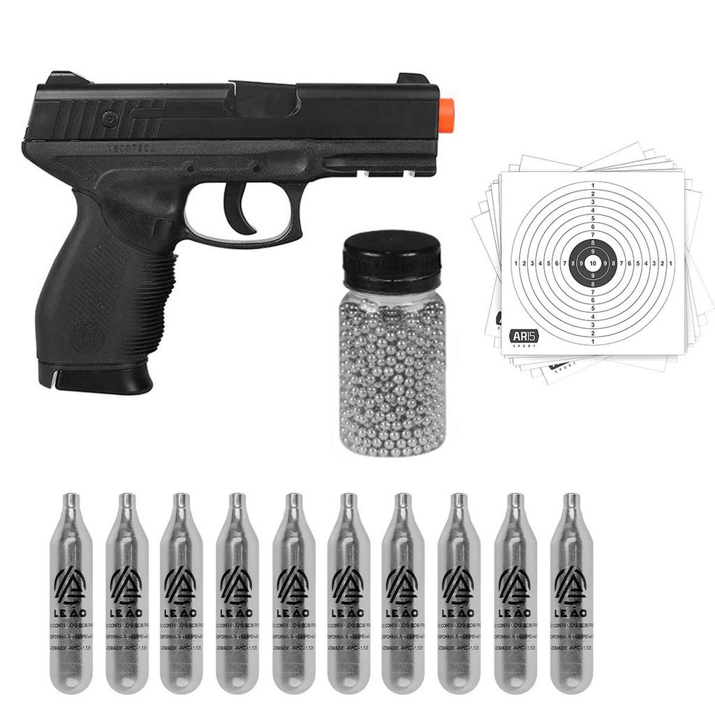 Pistola Airsoft Pressão Co2 Kwc 24/7 4.5mm + Básico 07