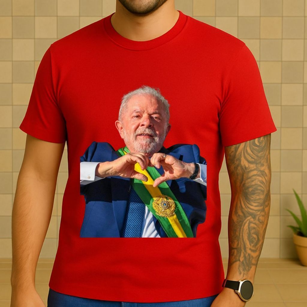 Camiseta Lula Esperança do Brasil Unissex Masculino Feminino 100%Algodão Confortável Lançamento