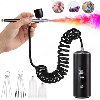 Kit Compressor de ar aerógrafo elétrico coloração beleza Manicure pintura pulverização injetor oxigênio