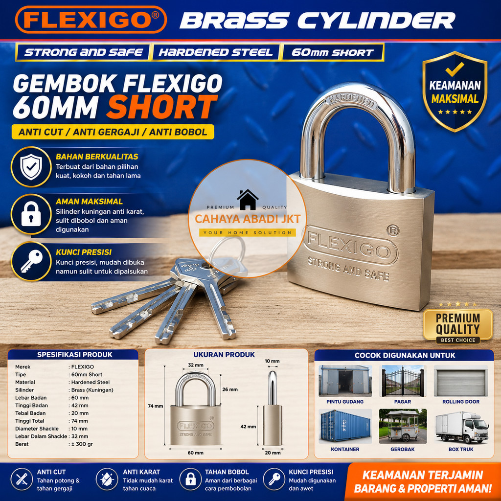 Cadeado Curto De Sherlock Flexigo 60mm/Armário Do Armazém Da Cerca Porta