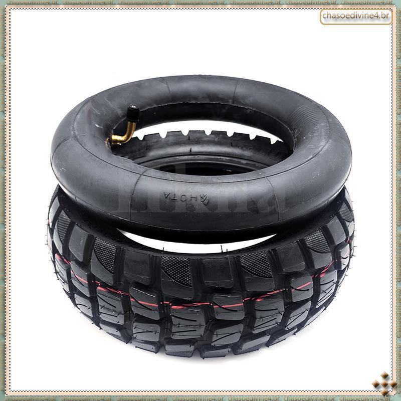 [Ykr] 255X80 Pneu Tubo Interno Externo Para Scooter Elétrico 10X Atualização Off Road De 10 Polegadas , 90 Graus