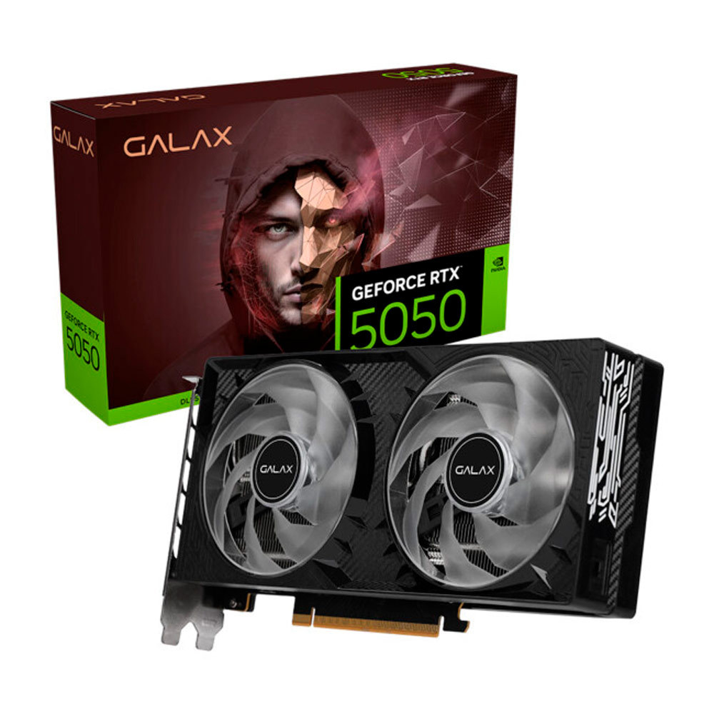 Placa de Vídeo GALAX RTX5050 1-Click OC 128BITS GDDR6 NVIDIA Geforce, 8GB, DLSS4 - 55NSL8MHDCHD