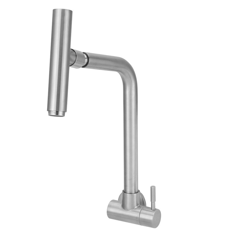 Torneira Cozinha Parede Inox Escovado Bica Articulada 360 Graus Flexivel Multiuso — imagem 2 de 2