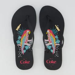 Chinelo Coca Cola Urbis Feminino Preto