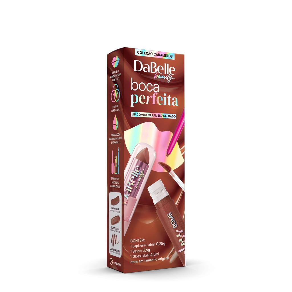 Lip Combo Boca Perfeita DaBelle Beauty - Caramelo Salgado