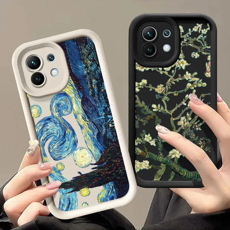 Capa de Telefone com Padrão do Céu Estrelado de Van Gogh para Xiaomi 15T 14T 13T