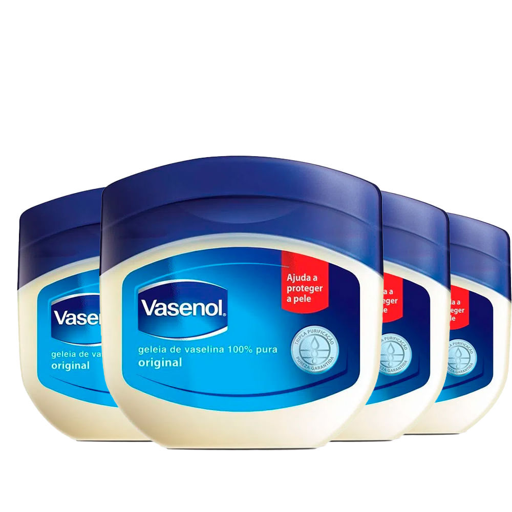 Kit Geleia De Vaselina Original Recuperação Intensiva 100ml - 4 Unidades