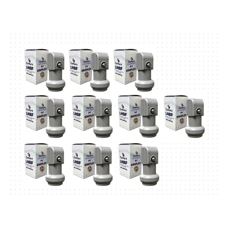 Kit 10 Lnbf Simples Century Universal Ku