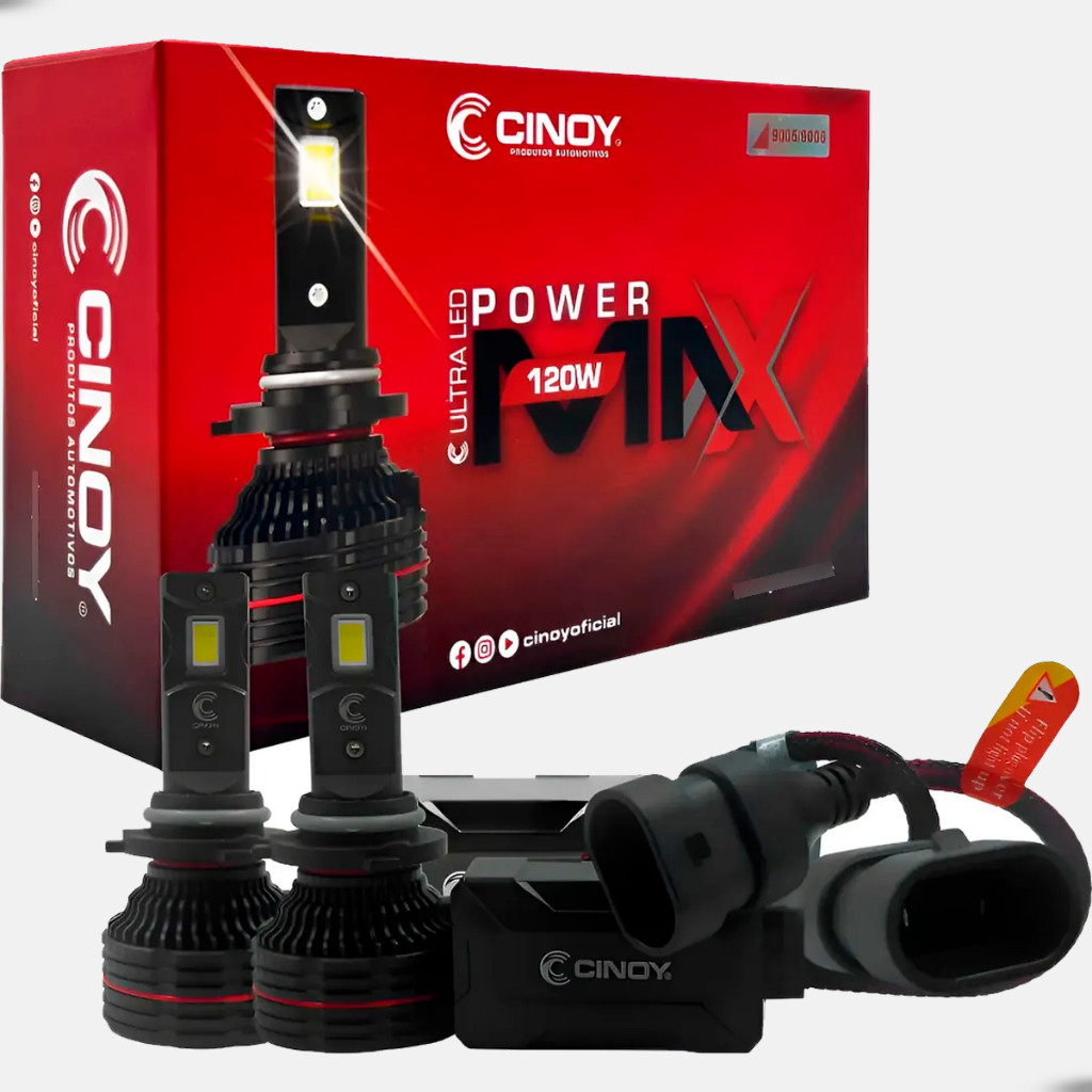 Super LED HB4 Cinoy Powermax 16000LM 6000K 12V 120W Automotivo para Farol Automotivo