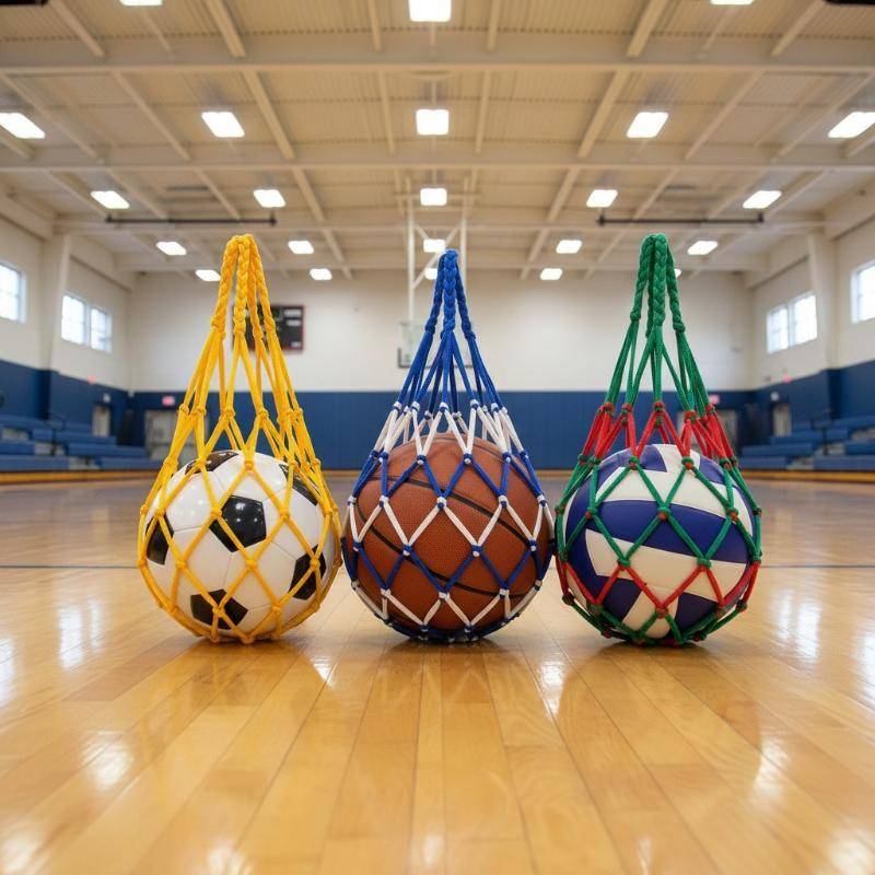 Bolsa De Rede De Futebolma Para Futebol E Basquete Nylon Bold Single Ball Armazenamento Leve Portátil Treinamento Escola