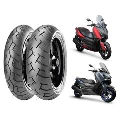 PAR PNEU 120/70-15 56S + 140/70-14 68S PIRELLI DIABLO SCOOTER USO SEM CAMARA YAMAHA XMAX 250 300