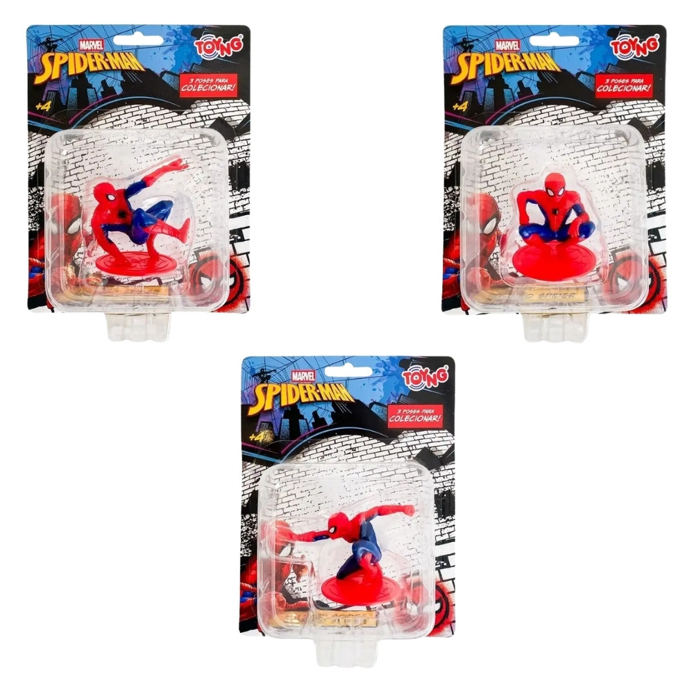 MINI FIGURA HOMEM ARANHA TOYNG MARVEL SPIDER MAN HERÓI BRINQUEDOS DE MENINOS BONECO COLEÇÃO SPIDEY