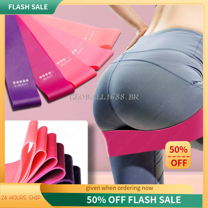 Faixa de Resistência Booty Band de Borracha para Musculação e Fitness