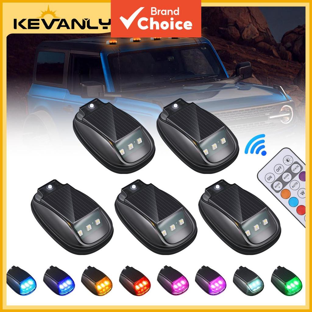 Luz De Carro Movida A Energia Solar 5pcs USB Recarregável À Prova D'água Controle Remoto Para Ford F150 Dodge Toyota