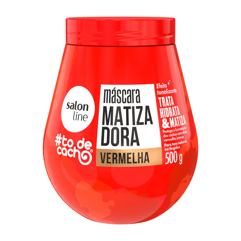 Máscara Matizadora Salon Line To de Cacho Vermelha Efeito Tonalizante 500g