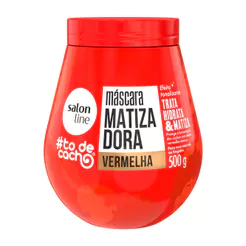 Máscara Matizadora Salon Line To de Cacho Vermelha Efeito Tonalizante 500g