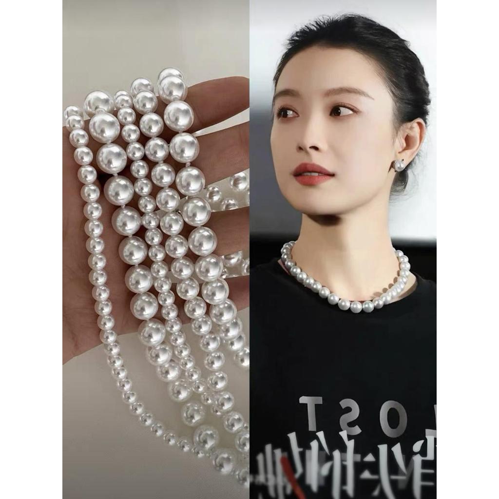 Desaparecendo ela ni ni mesmo estilo 925 prata australiano branco pérola colar feminino Venus pérola pérola francesa cla