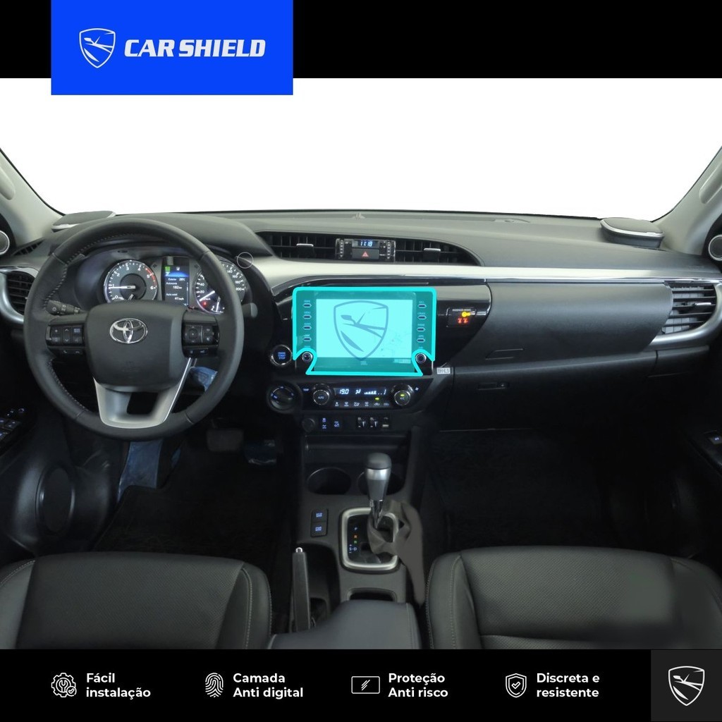 Película Protetora Hidrogel Toyota Hilux SW4 Central Multimídia