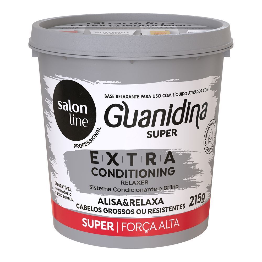 Guanidina Extra Conditioning Relaxer Alisa e Relaxa Salon Line 215gr