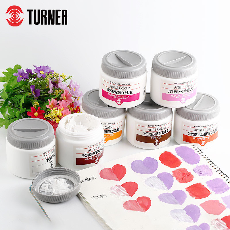 Japão TURNER TURNER Acrílico Guache Iluminando Agente Transparente Base Branca Pigmento Brilhante Médio 350ml